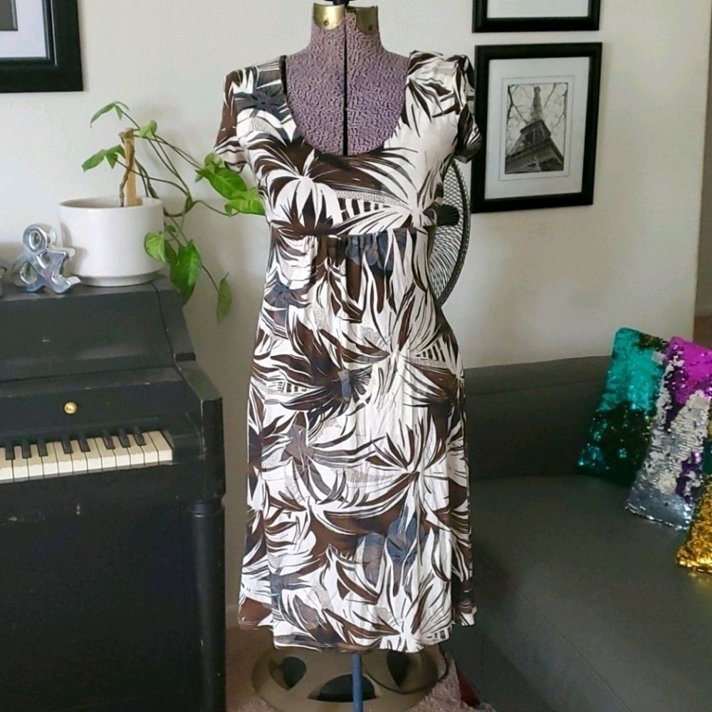 Brown Leaves Wallis Dress